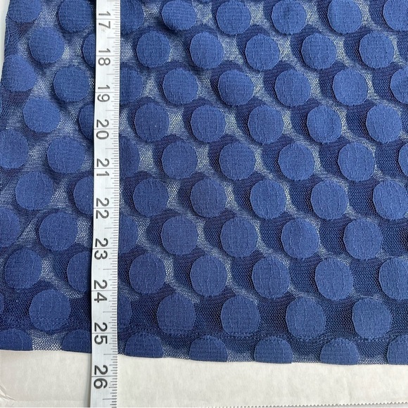 Liz Claiborne sheer cap sleeve polka dot top blue med - Picture 7 of 7